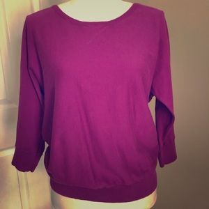 Magenta 3/4 sleeve sweater